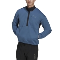 adidas Fleecepullover Terrex Utilitas Hike Half-Zip stalowy niebieski męski